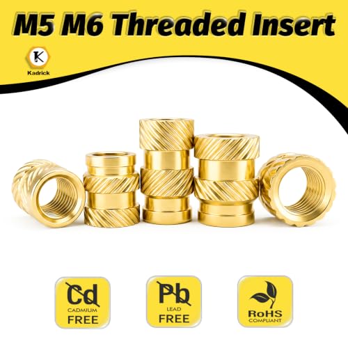 Image of Kadrick 80 Pcs M5 M6 Heat Set Inserts for Plastic,M5 & M6(8mm-12mm)