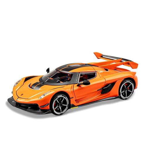Image of 1 /24 Big Koenigsegg Jesko Car Toy Metal Pull Back Diecast Car with Openable Door and Sound Light, Gifts Toys for Kids【 Colors as Per Stock 】