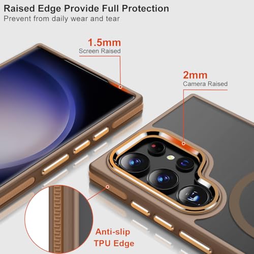 Image of MALEWOLF Magnetic Case for Samsung Galaxy S22 Ultra, Slim Matte Cover