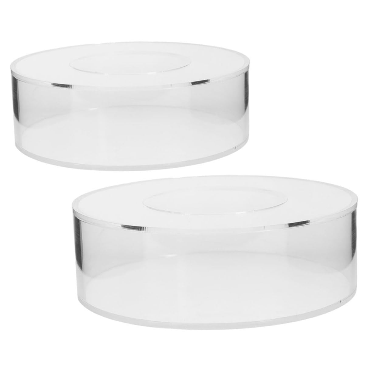 Gatuida Soporte 2piezas Pasteles de Transparente Redondo Acrílico para Único y Exhibidor Elegante Diseño para Bodas Fiestas para Dulces y Galletas