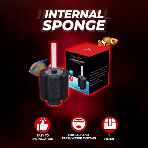 Image of Aquatop Internal Sponge Filter - Up to 180 Gallons - CAF-180 - Includes Free Air Stone - Mechanical & Biological Filtration - High Flow Rates
