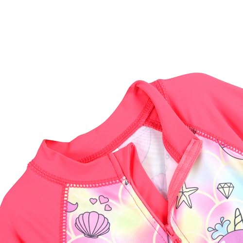 Image of XFGIRLS Baby /Toddler Girls Swimsuit Long Sleeve One-Piece Bathing Suit Rash Guard