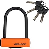 リード工業(LEAD) バイク用ロック BEE LOCK (ビーロック) シャックルロック アルミ 80×125mm 12φ LU-208A