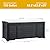 DWVO Outdoor Storage Deck Box, 120 Gallon Capacity, Waterproof Storage Bench, Lockable Lid, Resilient Resin Construction, Black