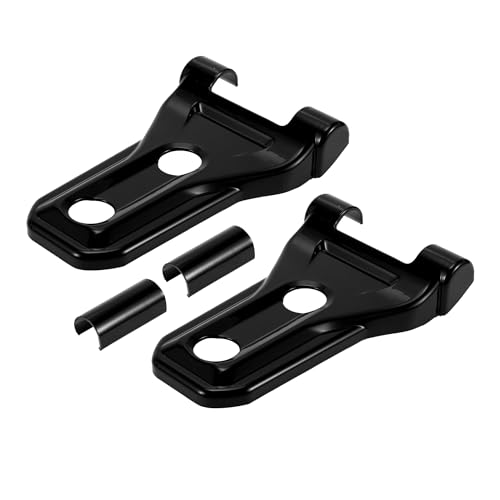 REPAIROCK 1 Set Front Engine Hood Hinge Cover Trim for Jeep Wrangler JL JLU 18-24 for Jeep Gladiator JT Exterior Engine Hinge Cover Trim Sticker Decal ABS Black