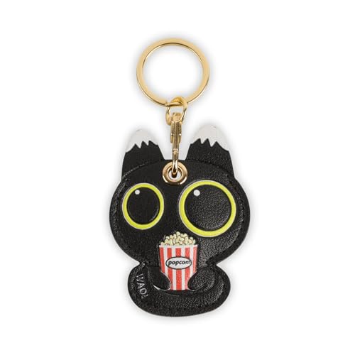 Image of Leather Keychain Case Holder Compatible with Apple AirTag, GPS Airtag Keychain Finder Tracker with Key Ring, Anti-Scratch Protective Air Tag Cover | Leather