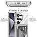 ACANDYA for Samsung Galaxy S24 Ultra Case Wallet Clear Protective Case with Card Holder Heavy Duty Protection Shockproof Anti-Scratch Anti-Yellow Case for Samsung Galaxy S24 Ultra Transparent