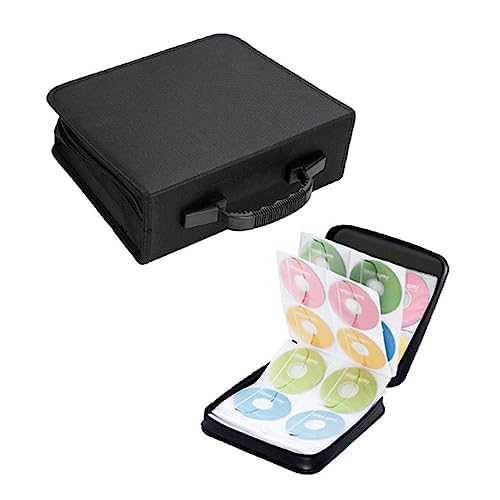 Housoutil Disc CD Dvd Storage Organizer Bag Carrying Case for Access Protects Against Scratches for Home Travel Use