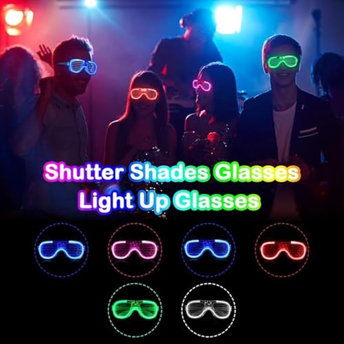 Image of FAVELA 5 PCS LED Light Goggles For Night Party and Birthday Return Gifts For Kids| flashing light goggles | light up glasses for kids. (LED GOGGLES SET OF 5PCS)