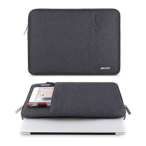 Image of MOSISO Laptop Case 13.3 inch, 13-13.3 inch Laptop Sleeve Compatible with MacBook Air /Pro 13 /Pro 14 M5 M4 M3 M2 M1, HP Dell ASUS Lenovo,Polyester Vertical Computer Sleeve Bag with Pocket, Space Gray