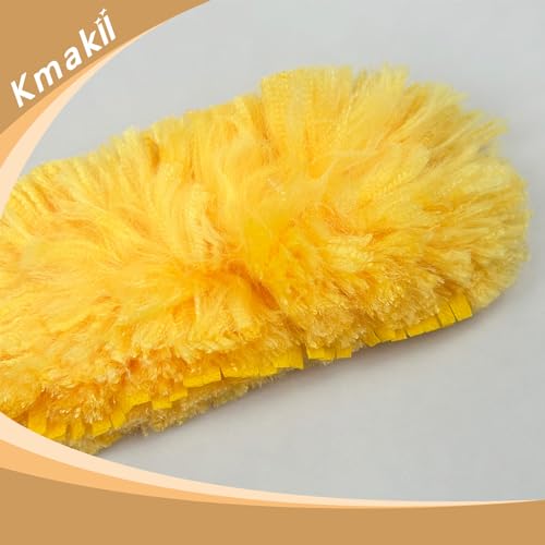 Image of KMAKII 360 Duster Refill Disposable Duster Refills Heavy Duty Duster Refills Unscented Duster Heads 30 Count-Yellow