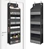 TYMENSH Over the Door Organizer for Bedroom Bathroom Pantry, 4 Shelf Black
