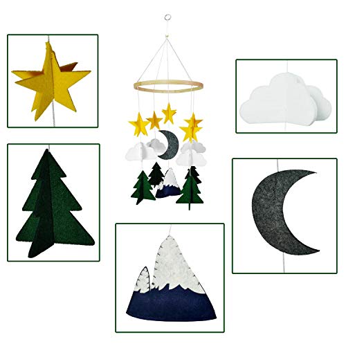 image for ESOUL TECHNOLOGY Baby Crib Mobiles Nursery Decor Pack and Play Party S