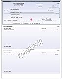 Checks for Less Business Checks, Laser Voucher Checks with Lines, Top Check Format w/Two Vouchers...