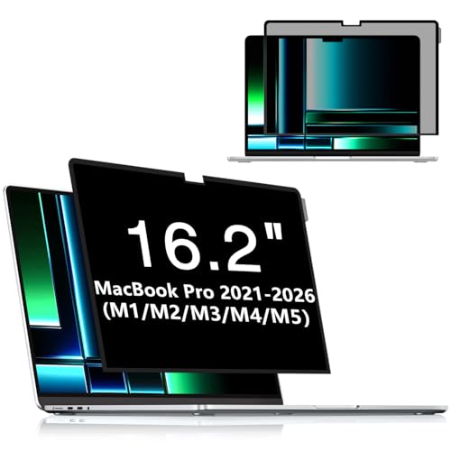 Image of FILMEXT Macbook Pro 16 inch Privacy Screen Protector M5 M4 M3 M2 Max /Pro M1 | Model A3186 A3403 A2485 A2991 A2780 ),Bubble Free Privacy Screen for Macbook pro 16.2 2026-2021 Eye Care /Anti-Glare Filter