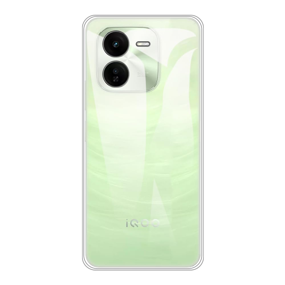 for Vivo iQOO Z9X 5G China i2219 V2353A V2353DA Case, Soft TPU Back Cover Shockproof Silicone Bumper Anti-Fingerprints Full-Body Protective Case Cover (6.72 Inch) (Transparent)