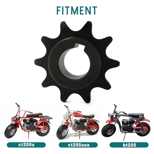 Image of #40 /41 /420 Chain Sprocket 10 Tooth Sprocket 5 /8'' Bore 3 /16 inch Keyway | Jackshaft Chain Sprocket for Coleman CT200U EX,BT200x,CT200U Trail,Mini Bike Front Chain Sprocket Mini Bike Parts