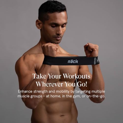 Image of Nack Resistance Loop Bands Set of 5 | Designed in Sweden | Mini Exercise Bands for Workout, Yoga & Strength Training | Hips, Glutes & Legs | Home Gym Bands for Men & Women | 100% Natural Rubber
