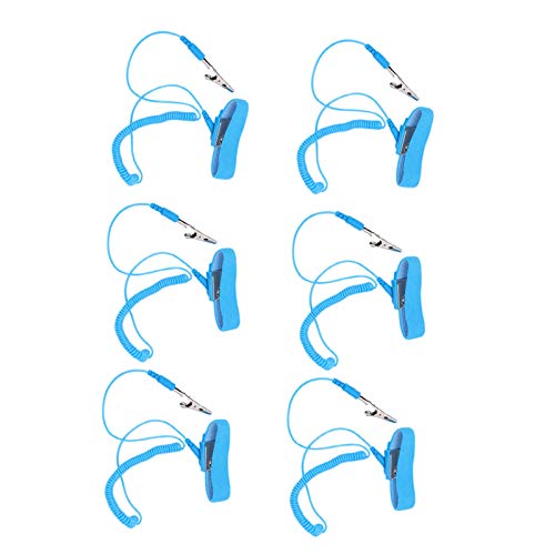 Image of LIZEALUCKY Antistatic Wrist Strap,Adjustable ESD Wrist Band Fits PU Anti Static Wrist Strap Elastic Bracelet for Working