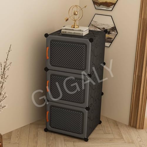 Image of 6 Layer Premium Plastic Shoe Rack for Home 6 Layer with Cover Shoe Rack with Door | Multi Layer Shoe Organizer Stand | Space Saving Footwear Storage Cabinet for Bedroom Entryway.
