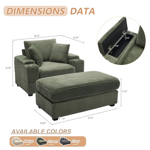 Sillón Ergonomico Plegable Verde miniatura 2