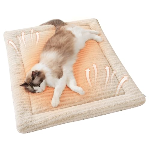 SOMAHE Self Warming Cat Bed, Reversible Winter Warm Cats Pad,