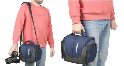 Image of Compact Captura Pro 0297 Camera Bag for DSLR & Mirrorless - Fits Nikon, Canon, Sony - Camera Bag for Travel - Shockproof Sling Case for Lens - Water-Resistant (Melange Blue)