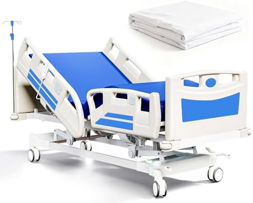 Premium Full Electric Hospital Bed for Home Use, 5 Function Medic...