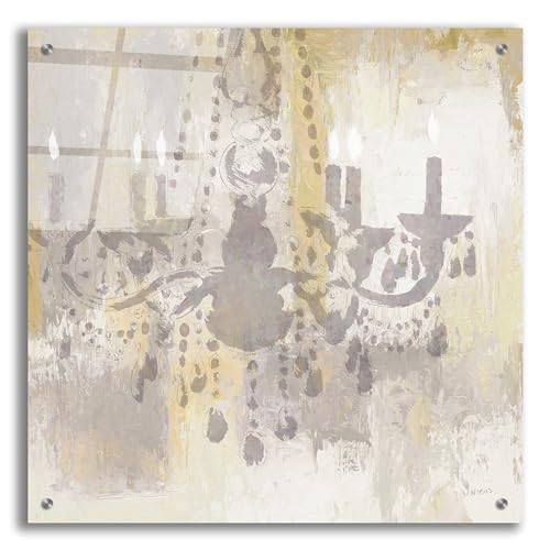 Epic Art 'Candelabra Gold I' by James Wiens, Acrylic Glass Wall Art, 24