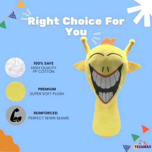 Image of Customized Text Yellow Big Smile Sprunki Plush Toys