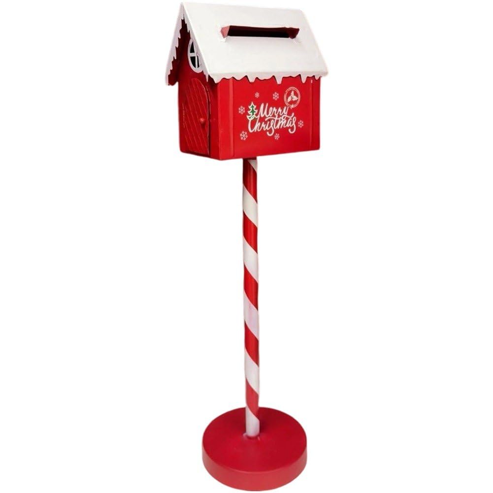 Sslvya Letters to Santa Mailbox Christmas Decor, Christmas Mailbox, Xmas Letter Mail Box, Christmas Decorative Box for Home Indoor Outdoor Xmas Party