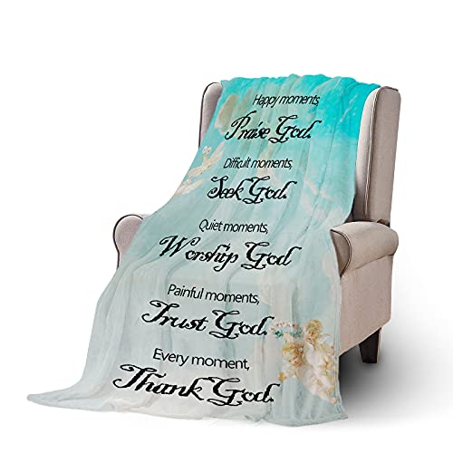 Inspirational Prayer Blanket Christian Get Well Soon Gifts for Women Pastor Appreciation Gifts for Men Woman Sympathy Religious Gift Healing Compassion Throw Blanket Presents