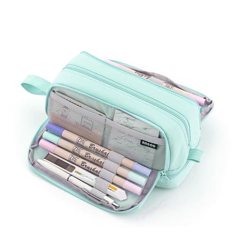 bosnyyds Estojo de Lápis de Grande Capacidade Durável e Fácil de Limpar Papelaria Bolso com Zíper com Alça Fácil de Segurar Perfeito