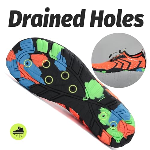 Image of SAGUARO Water Shoes for Women - Barefoot Quick-Dry Aqua Sock, Lightweight, Breathable for Swimming, Beach and Outdoor Activities Size 5.5-10.5