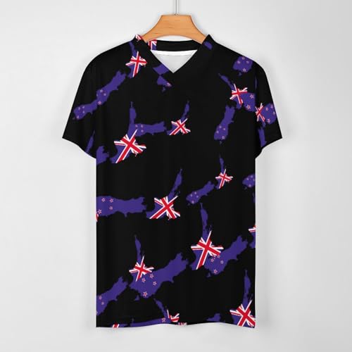 Camiseta de fútbol de Nueva Zelanda para hombre cómoda para jugar partidos y torneos 3