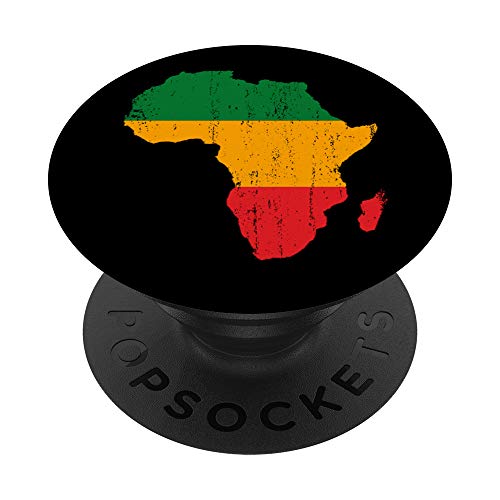 I Am Black History Africa Flag Colors Map African Continent PopSockets PopGrip - Support et Grip pour Smartphone/Tablette avec un Top Interchangeable