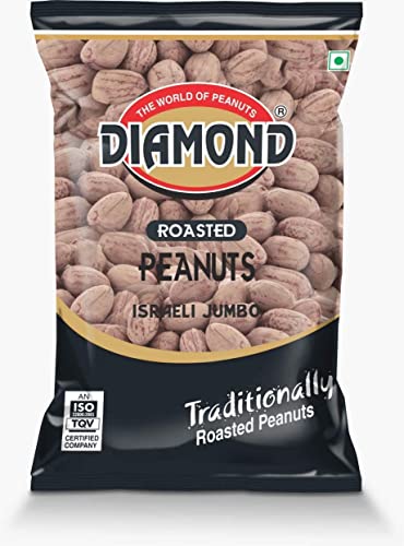 Image of Diamond Sing - Israeli Jumbo Roasted Peanut with Husk - 180 Gms | High Protein - Gluten Free Mungfali | Vacuum Packed Salted Singdana (Pack of 4) 180 Gram Each