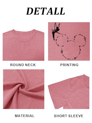 Image of Magic Kingdom Castle Shirt Holiday Short Sleeve Boho Clothes for Women