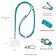 TBOC Band Handykette Schlüsselband Kette Handyschnur [Türkis] Zum Aufhängen Nacken Umhängen Universal für Handy mit Pad Handyband Patch Karabiner Hülle Handyhülle Lanyard Schlüsselbänder