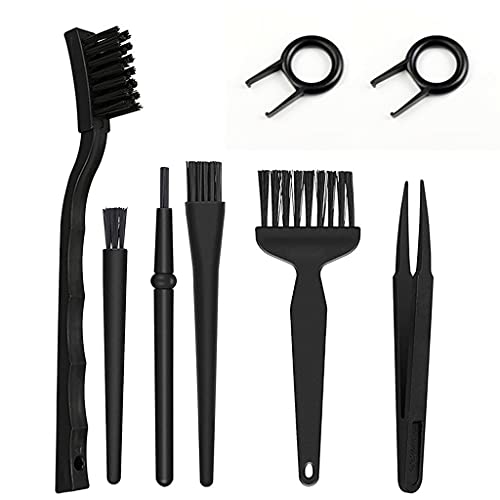 GMBYLBY 6/8 Pieces of Anti-Static Brush Set Computer Brush to Dust for Key Keyboard Extractor Tweezers Electronics Brush