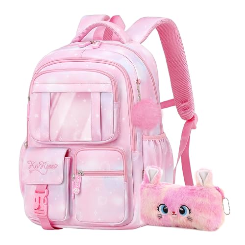 Image of Girls Backpack for School Kids Backpack for Girls Cute Kids Kawaii Bookbag Book Bag for Elementary Primary School
