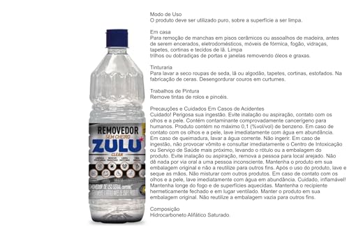 Zulu Removedor Clean (Frasco Novo) 900 Ml