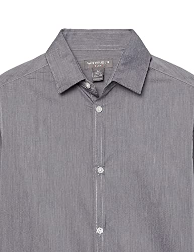 Van Heusen Boys' Long Sleeve Collared Button-Down Dress Shirt And Tie Set, Wild Grey Plaid, 10-12 #TOP2