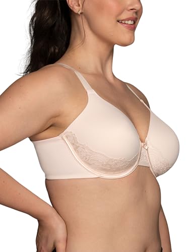 Image of Vanity Fair Women's Full Figure Beauty Back Smoothing Bra with Lace, 4-Way Stretch Fabric, Lightly Lined Cups up to DD
