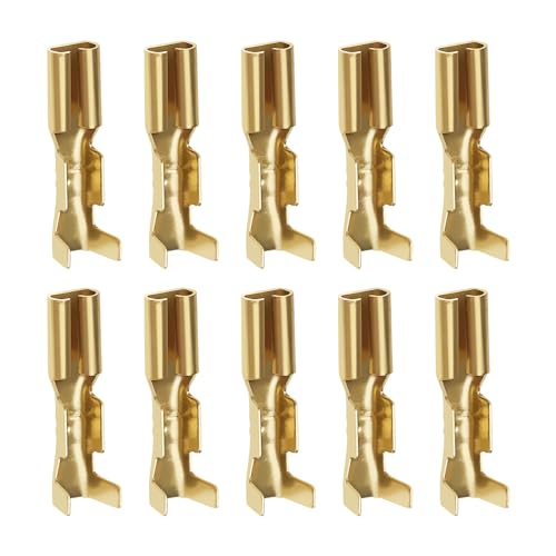 Image of VGOL 100pcs Car Speaker Mini Toggle Switch 2.2mm Female Quick Connector Crimp Connector Spade Terminal Automotive Wiring Terminal, Silver