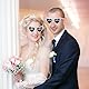 MorLuks Herz Sonnenbrille mit Stift, DIY Herzbrille, Sonnenbrille Hochzeit, JGA Sonnenbrille Frauen, Vintage Herzform Brille für Junggesellenabschied Geburtstags Party Halloween Weihnachten