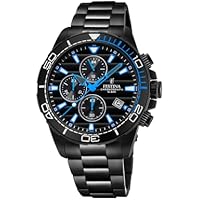 Reloj FESTINA Para Hombre F20365/2 Outlet Caja de Acero inoxidable 316l Negro Correa de Acero inoxidable 316l Negro