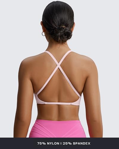 Image of Aoxjox Women's Workout Sports Bras Fitness Metamorph Sienna Twist Bra Yoga Crop Tank