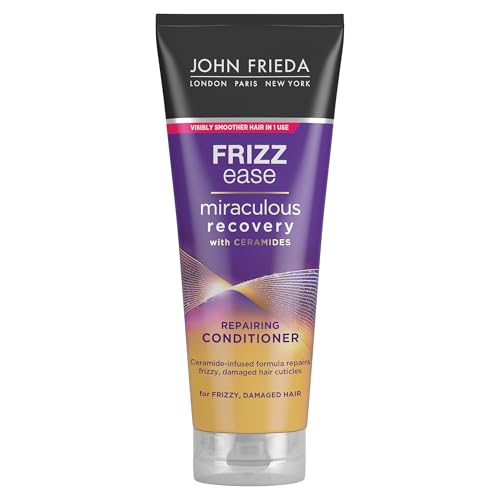 JOHN FRIEDA - Acondicionador Miraculous Recovery 250 ml, Acondicionador Reparador, Hidratante y Fortalecedero, para el Pelo Seco y Dañado, Antiencrespamiento y Efecto Nutritivo