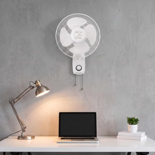 Image of ZIGMA Charm 300 MM High Speed Wall Fan - Powerful Airflow, Sleek Design, Silent Operation, Easy Mount Wall Mounted Fan for Home and Office (White)
